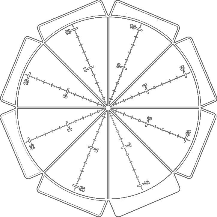 lifestyle balance pie in black and white